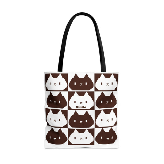 Cat Pattern Tote Bag - Chocolate Color